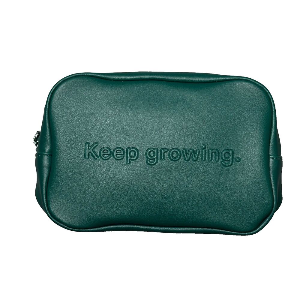 Nutrafol Keep Growing Green Travel Cosmetic Toiletry Zip Pouch Bag New